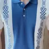 Men's Button Accent Short Sleeve Polo Shirt