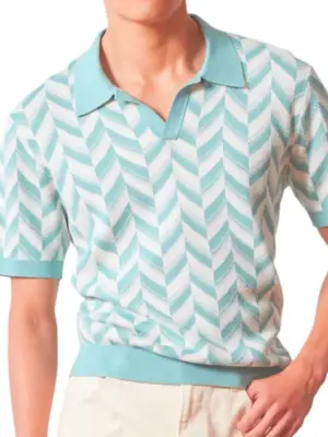 Men's Color Trim Short Sleeve Polo Shirt