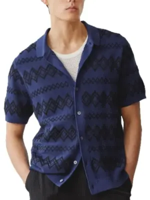 Men's Essential Viscose Button Front Short Sleeve Shirt
